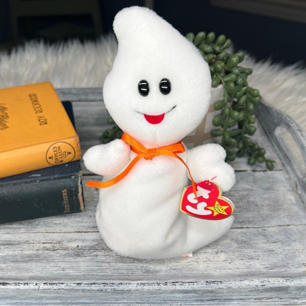 Ty Beanie Baby | Spooky the Ghost | 1995 | 4th Generation